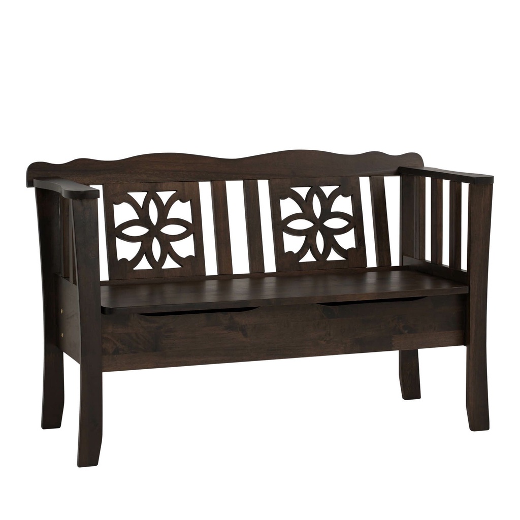 Suria Solid Wood Bench with Storage Shopee Malaysia