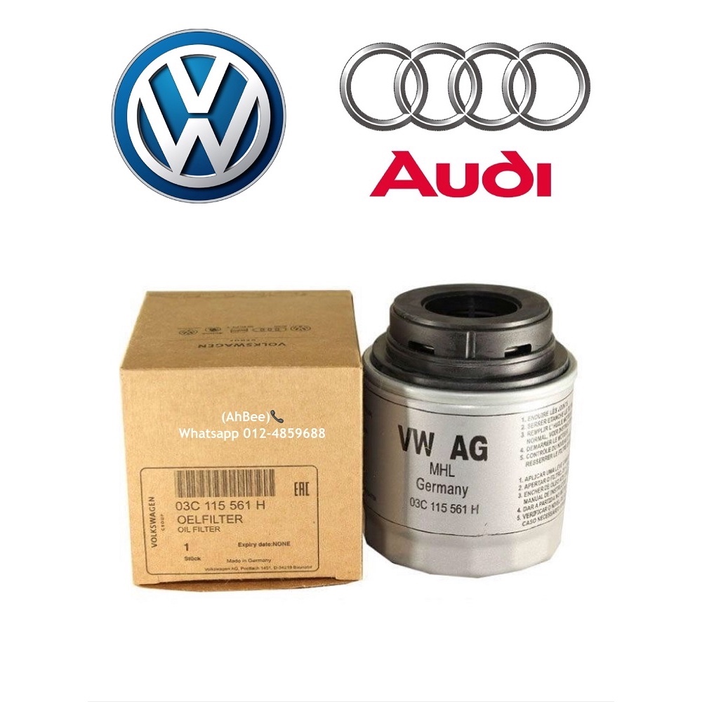 AUDI/ VOLKSWAGEN ENGINE OIL FILTER ORIGINAL 100 AUDI A3/ VW JETTA/ BEETLE/ POLO Shopee Malaysia