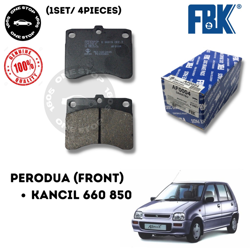 PERODUA KANCIL 660 850 FBK FRONT DISC BRAKE PAD (AF0004) Shopee Malaysia