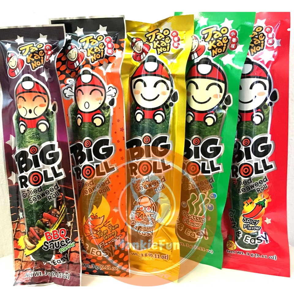 Thai Snack Tao Kae Noi Seaweed BIG ROLL 1 x 3g Halal Shopee Malaysia