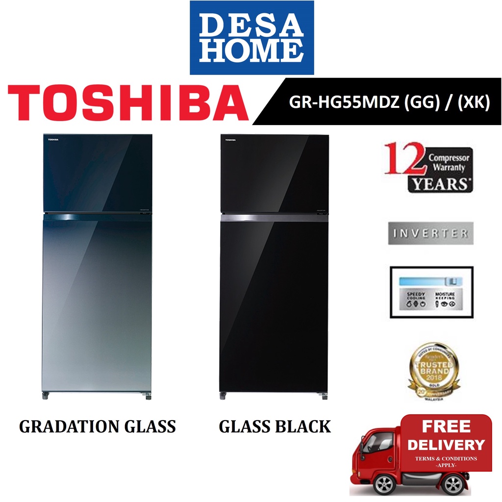 [FREE DELIVERY WITHIN KL] TOSHIBA Top Mount Inverter Refrigerator (520L