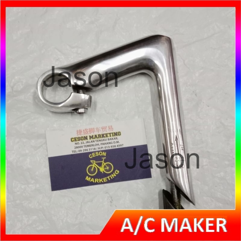 Classic Road Bike Quill Alloy Stem Riser 100mm Bicycle Handlebar 25.4mm