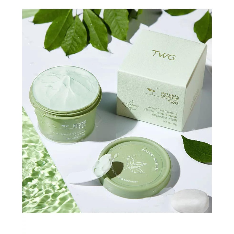 120g TWG Green Tea Cooling Cleansing Mud Mask Deep Cleansing Remove