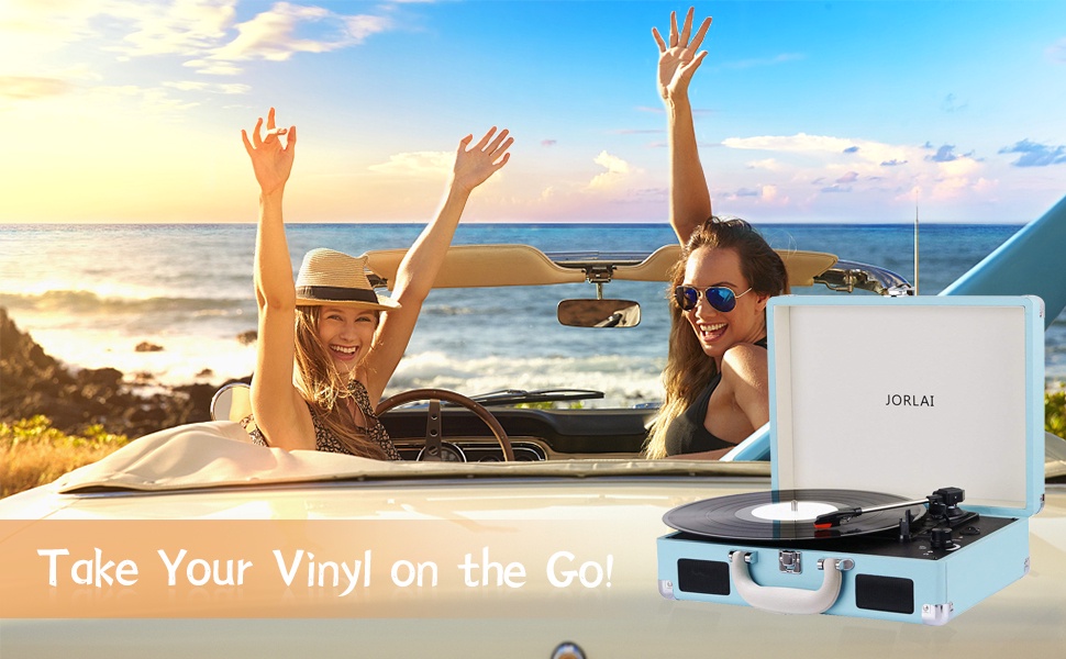 JORLAI/Musitrend Vintage Turntable Vinyl Player Record Player