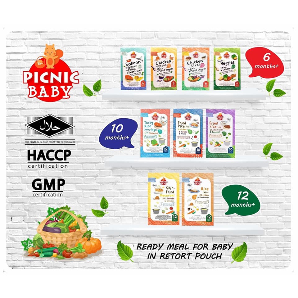 Picnic Baby Food Pouch. All Natural and Tasty ReadytoEat Baby Food (Halal Certified) 100g