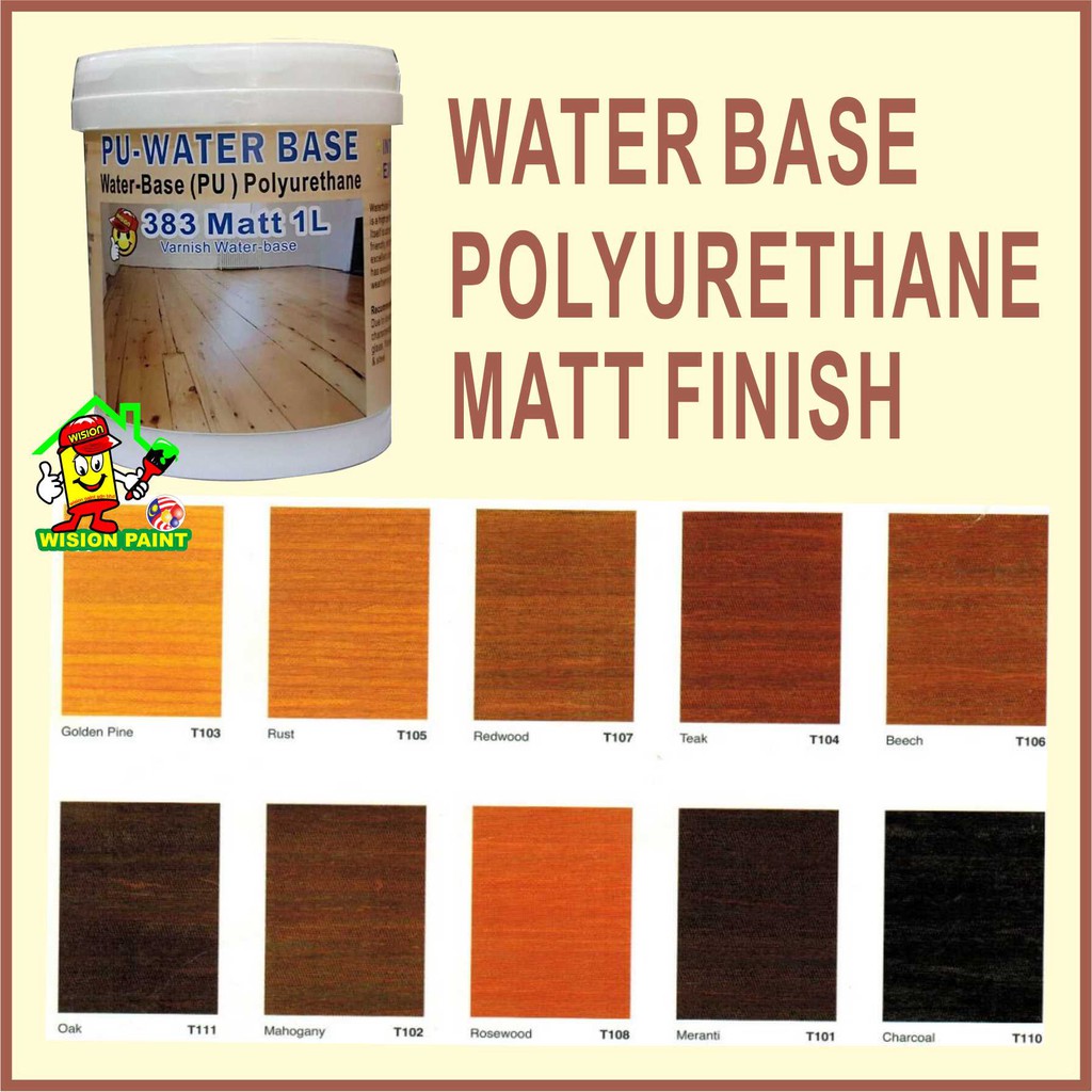 ( 1L ) 383 MATT PU COAT WATER BASE POLYURETHANE P.U EXTERIOR AND