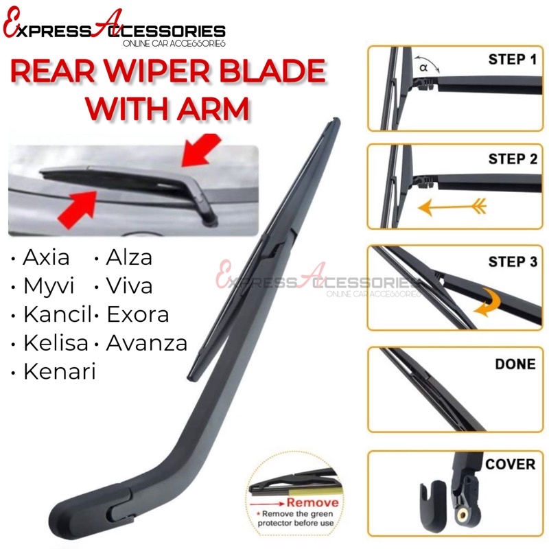 Car Rear Wiper Arm Rear Wiper Blade with Arm For Myvi Viva Kelisa