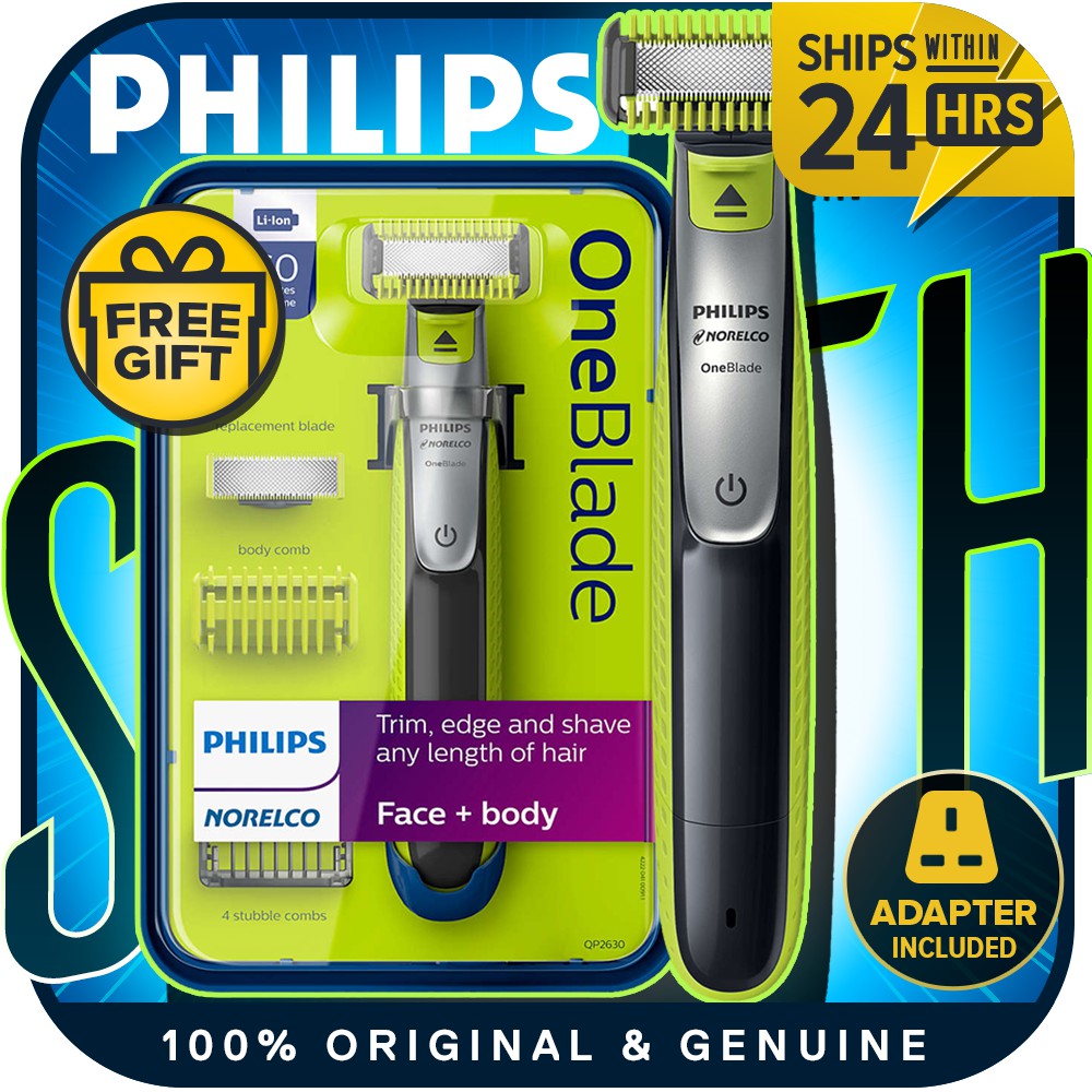 🔥 FREE GIFT + Philips Norelco QP2630 OneBlade Face + Body Hybrid