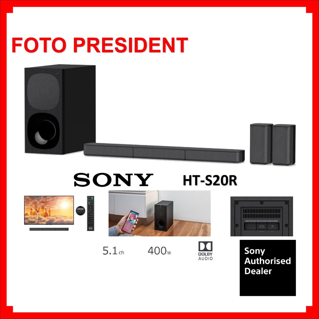 SONY HTS20R 5.1CH Home Cinema Sound Bar System Shopee Malaysia