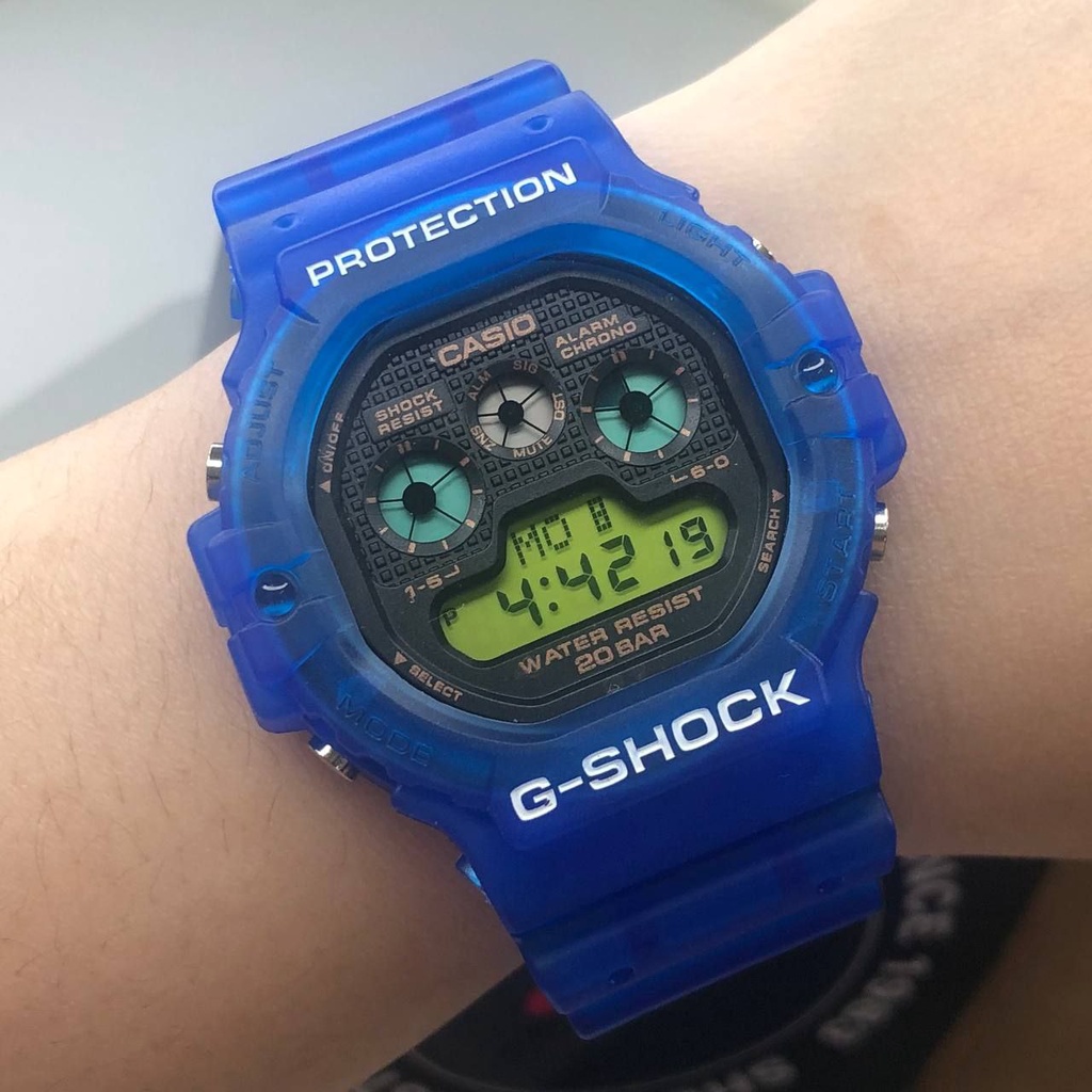 G Shock Tapak Kucing DW5900 G shock DW5900 Blue Jelly DW 5900 Jam Tapak