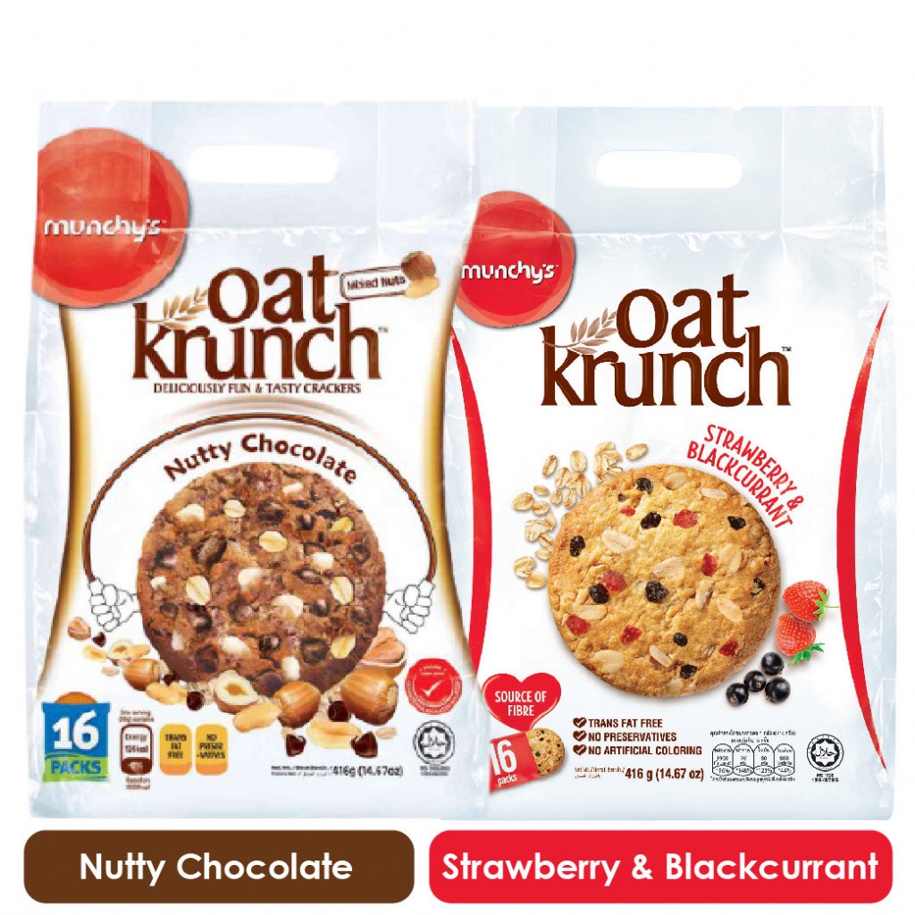 Munchy's Oat Krunch Strawberry & Blackcurrant + Munchy's Oat Krunch