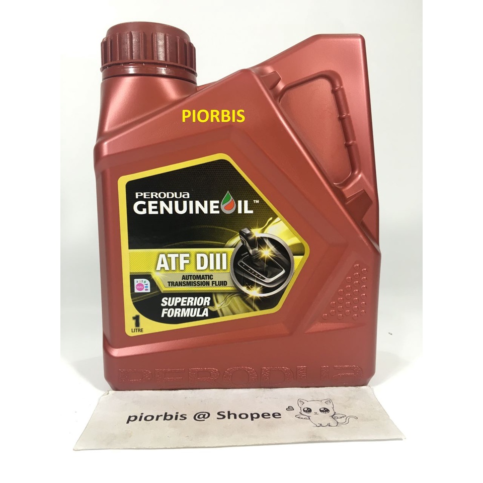 ORIGINAL PERODUA ATF DIII AUTOMATIC TRANSMISSION FLUID GEAR OIL 1 LITRE