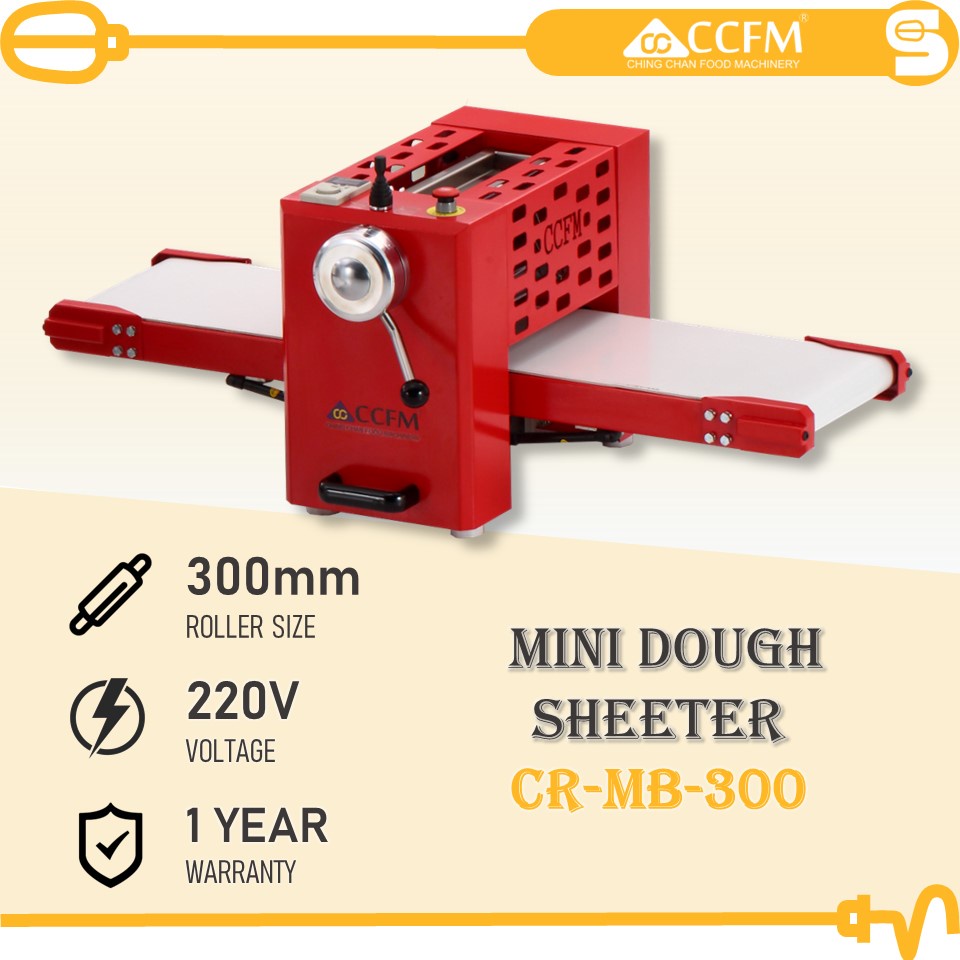 CCFM Mini Dough Sheeter CRMB300 Red Made in Taiwan Croissant Butter