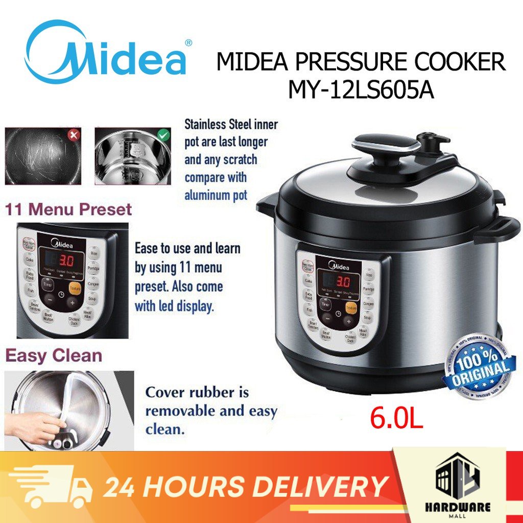 6L MIDEA MY12LS605A Stainless Steel Pot Digital Multifunction Pressure