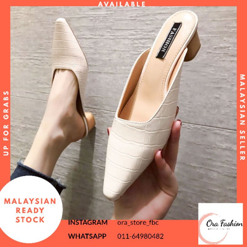 DEBBIEORA heel (READY STOCK MALAYSIAN) ORA KATLYN HEEL(SIZE 3545