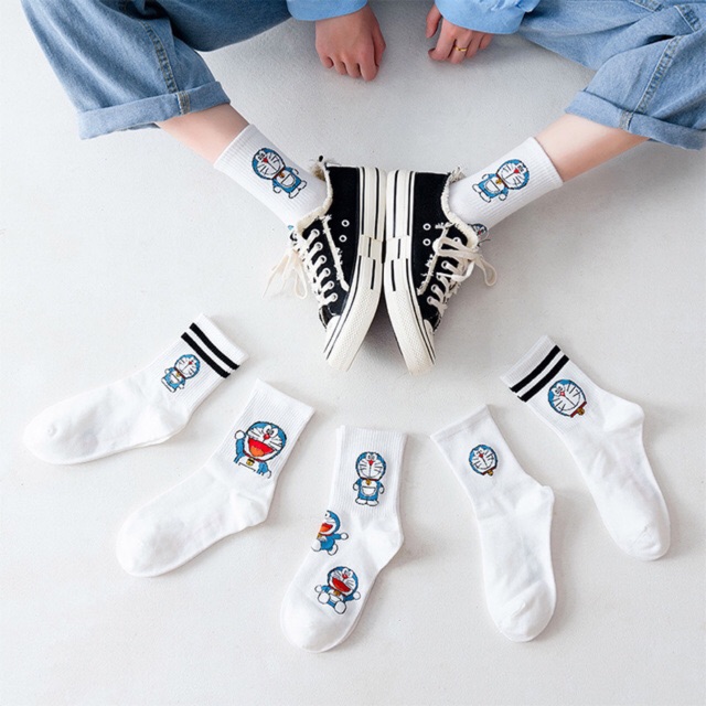 Doremon Doraemon White Socks (Retail Available) Shopee Malaysia