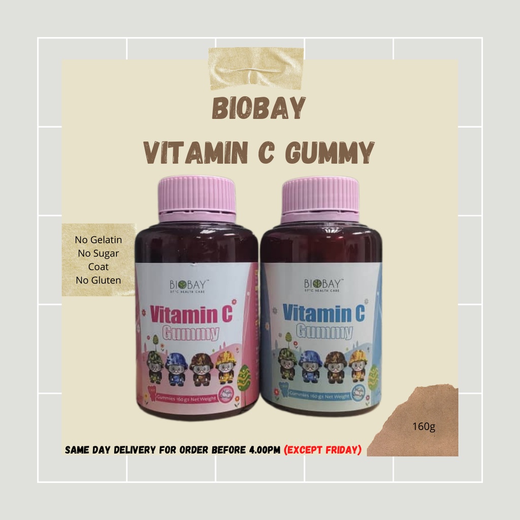 (EXP 12/22) BIOBAY VITAMIN C GUMMY 160g Gummy Gummy Kids Vitamin