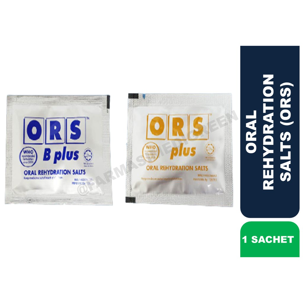 ORS Oral Rehydration Salts Plus 1 SACHET ORIGINAL / ORANGE (EXP