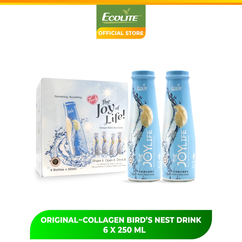 Ecolite Collagen Bird’s Nest Drink Original 益康牌胶原蛋白燕窝饮 (250ml x 6 btls