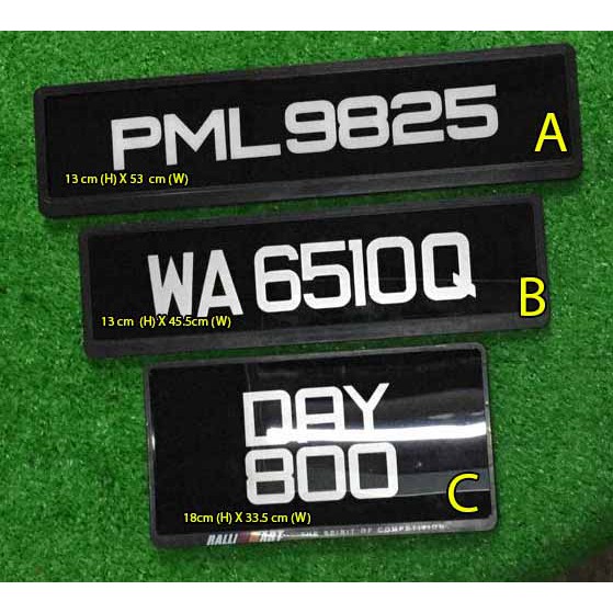 Nombor plat KERETA sepasang free 2 frame / style tanam
