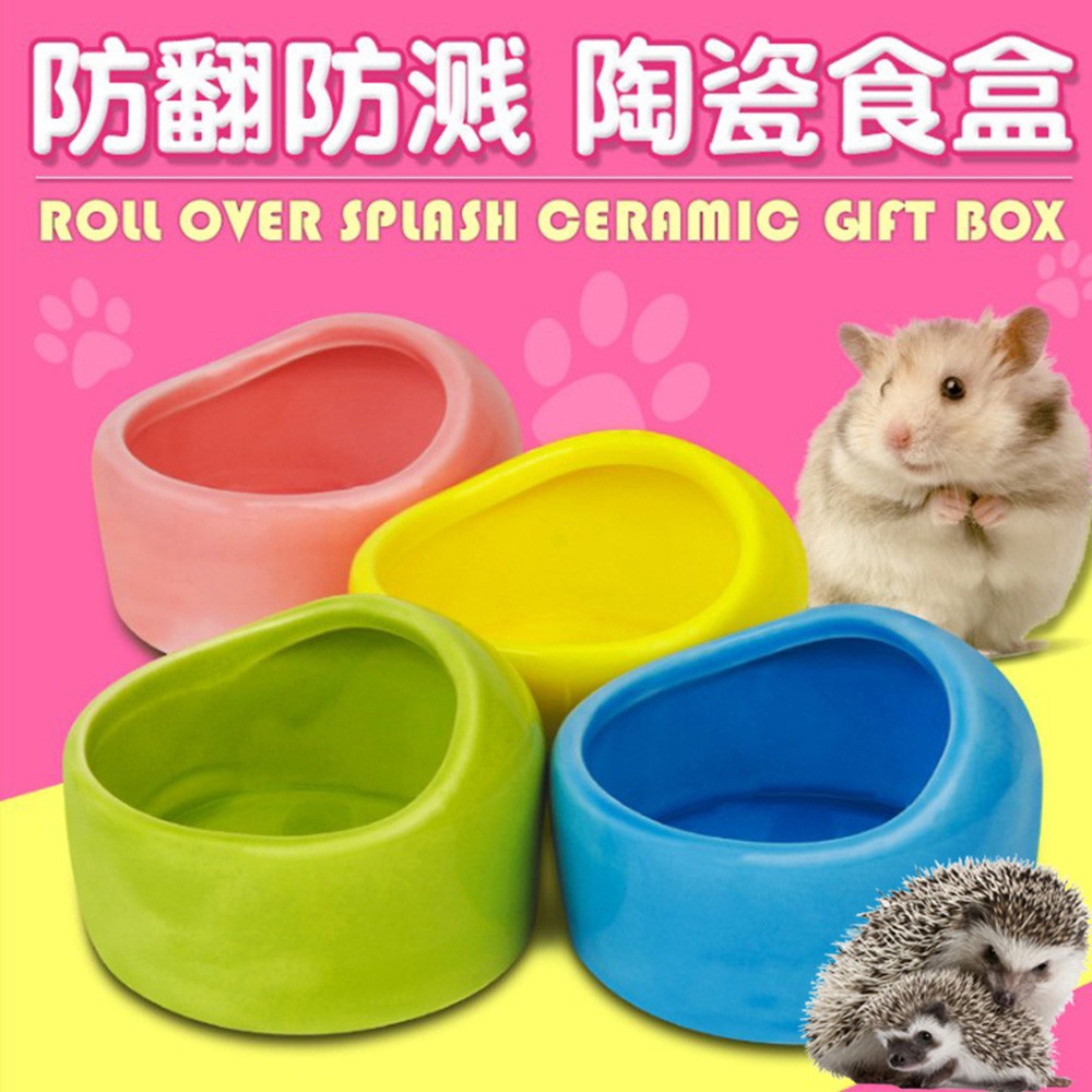 6CM Small Pet Ceramic Food Bowl Hamster Food Bowl Syrian Hamster Feeder