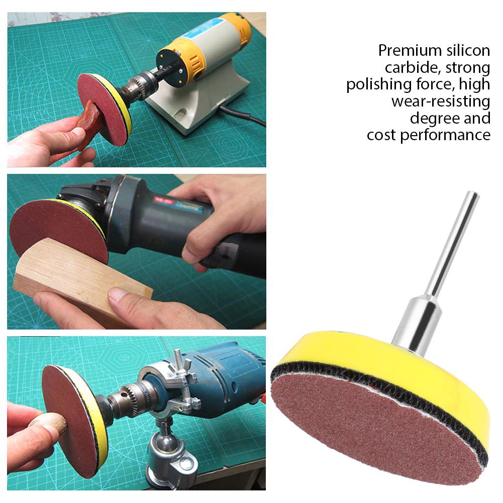 60pcs 2" Round Shape Sanding Discs 100 240 600 800 1000 2000 Grit Sand