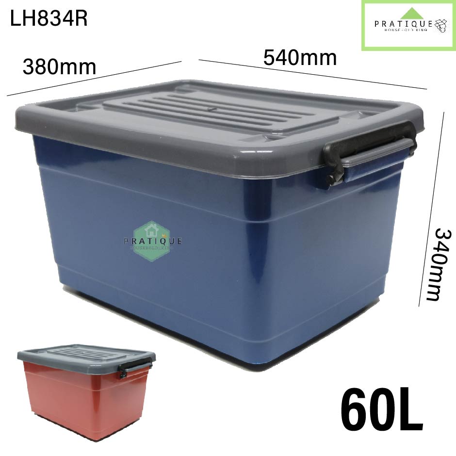 60 liter Storage Box With Wheel/ Storage Kotak Simpanan