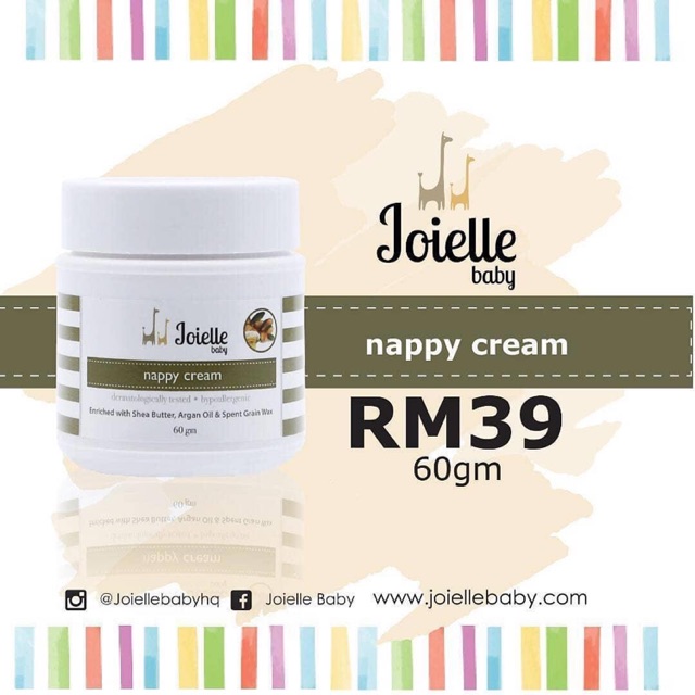 Joielle baby nappy cream Shopee Malaysia