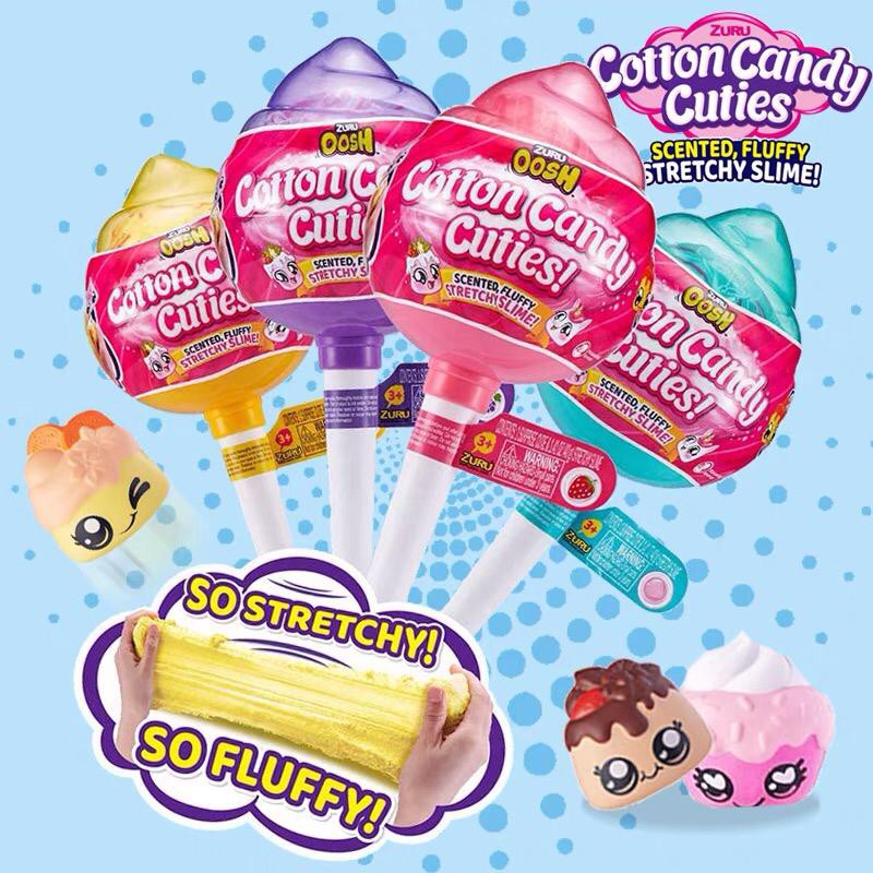 ZURU OOSH COTTON CANDY CUTIES WITH SCENTED SQUISHY STRECTCHY SLIME
