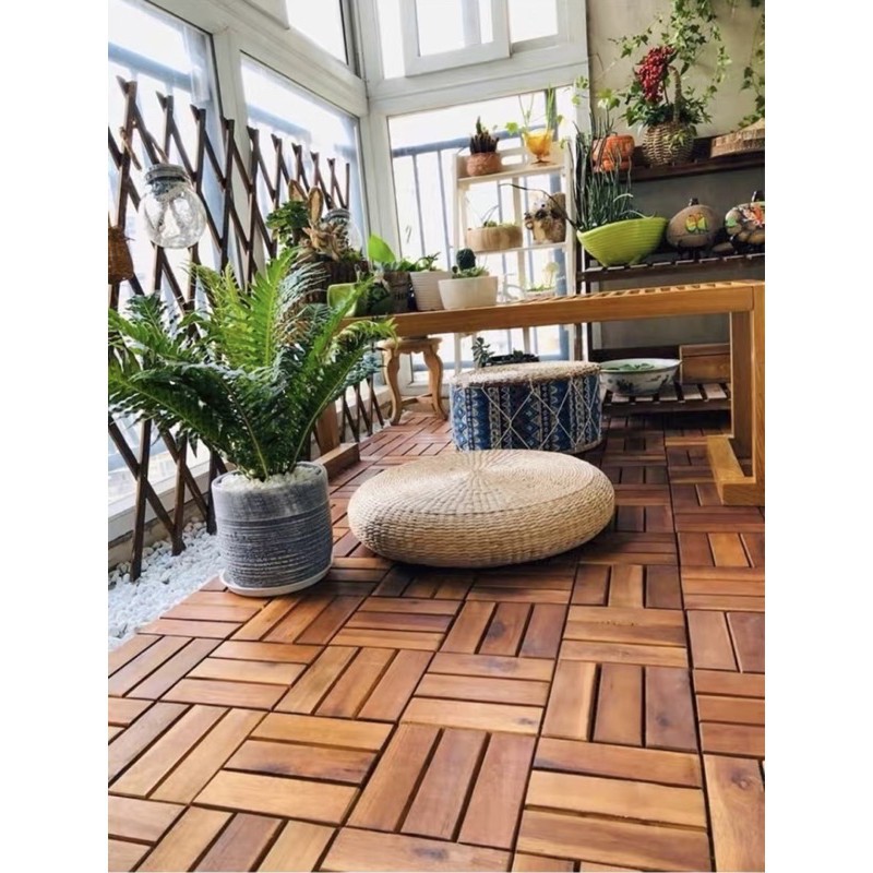 Balcony Wood Flooring (30x30x2.5cm) Wooden Flooring With Balcony