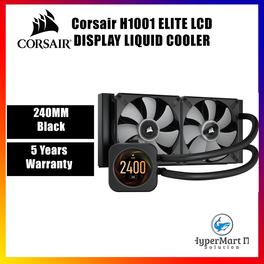 CORSAIR H100I ELITE LCD DISPLAY AIO LIQUID COOLER Shopee Malaysia
