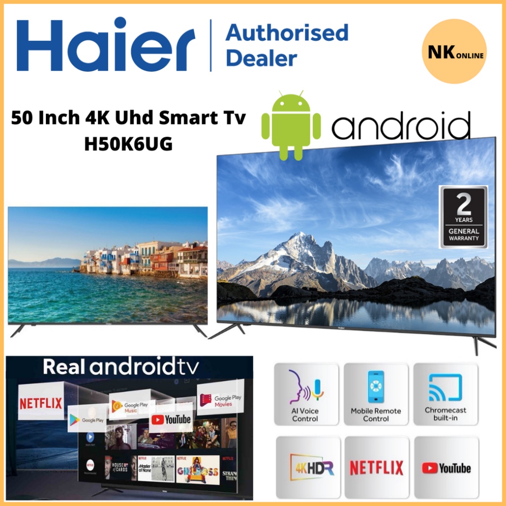 Haier 50 Inch 4K UHD Led Digital Smart Android TV 50" Youtube Netflix