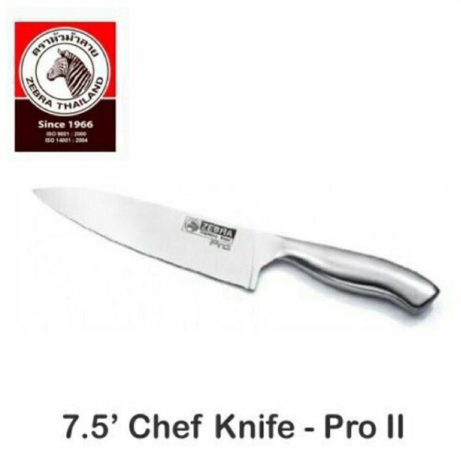 Zebra Stainless Steel 7.5" Pro II Chef Knife Shopee Malaysia