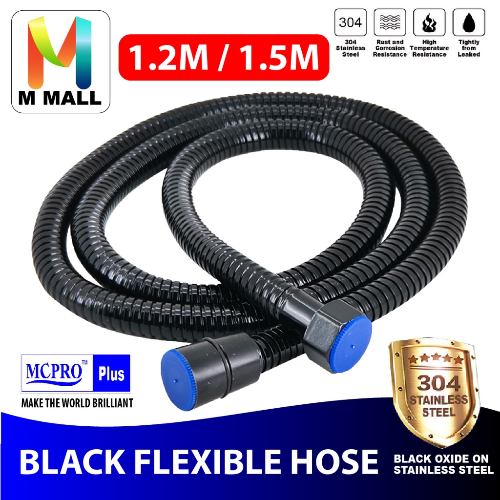 MCPRO PLUS STAINLESS STEEL SUS304 PREMIUM BLACK FLEXIBLE HOSE BIDET 1