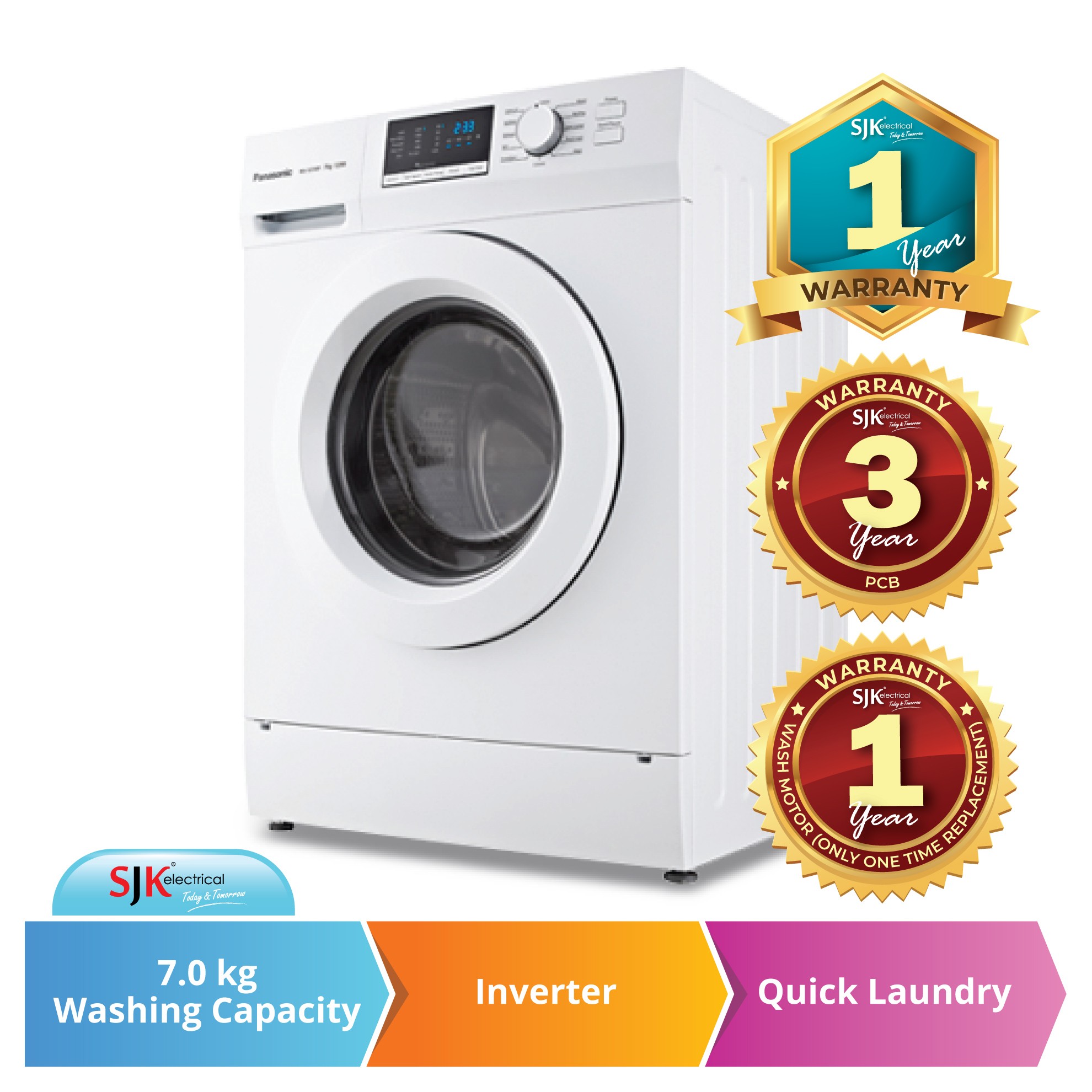 Panasonic Washing Machine NA127XB1 (7kg) Basic Front Load Shopee