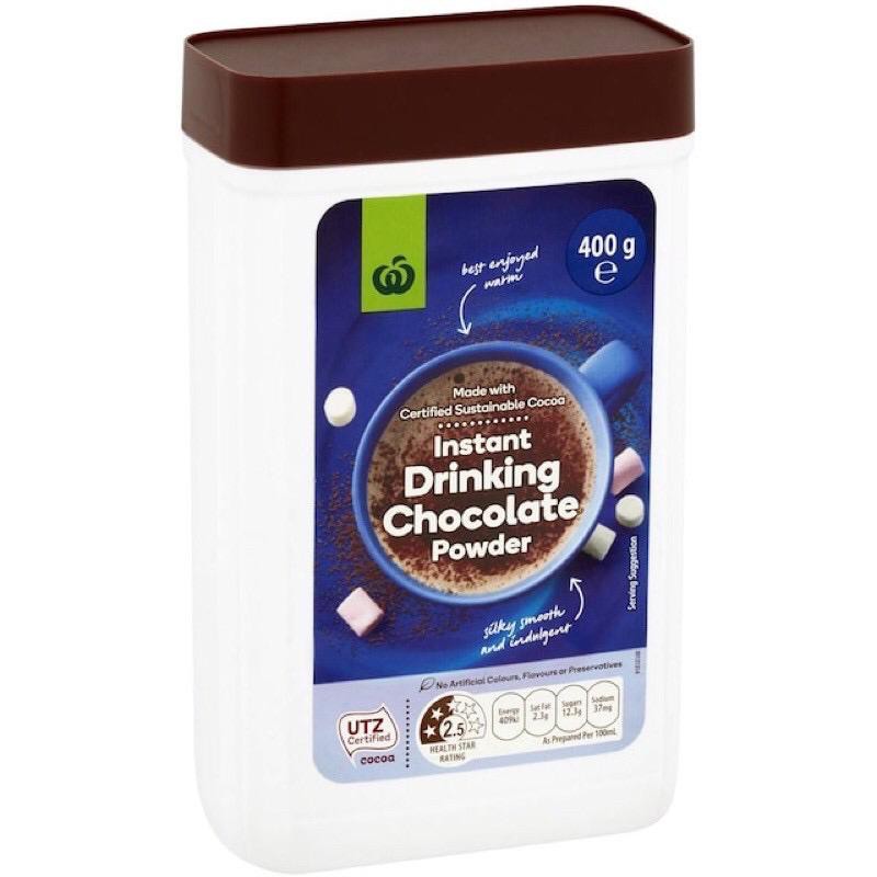 Woolworths Instant Chocolate Powdered Drink 400g Shopee Malaysia
