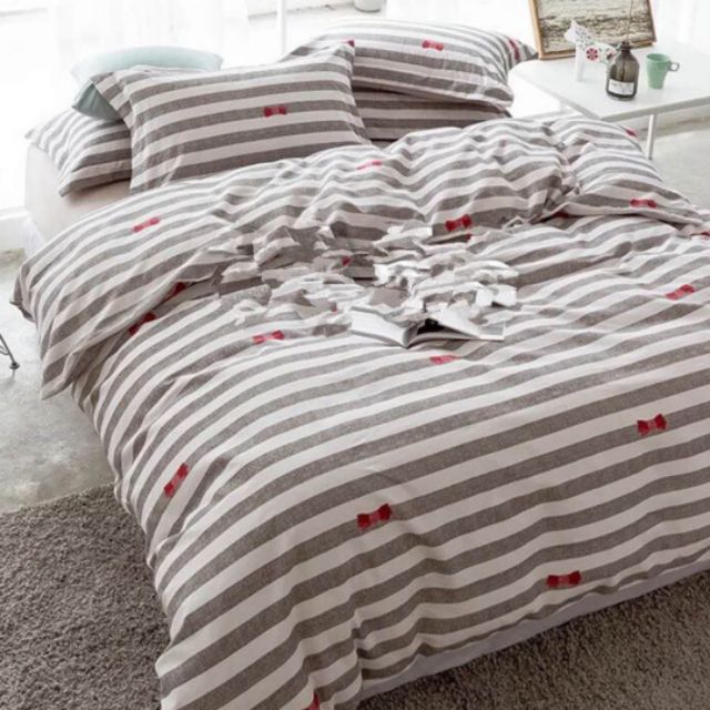 Smartkidsliving 5in1 ( RIBBON Design ) Fitted Bedsheet With Comforter