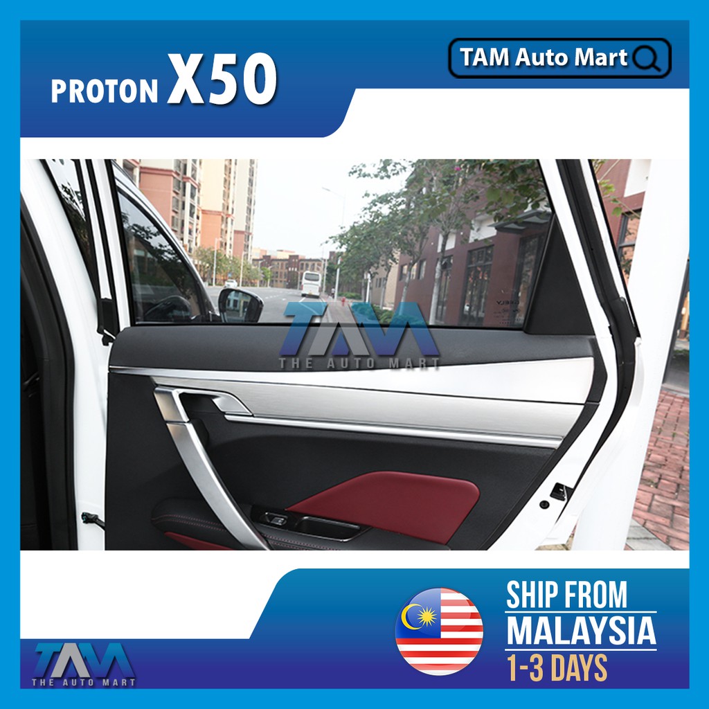 Proton X50 2020 2021 Inner Door Panel Protector Silver TAM Auto Mart