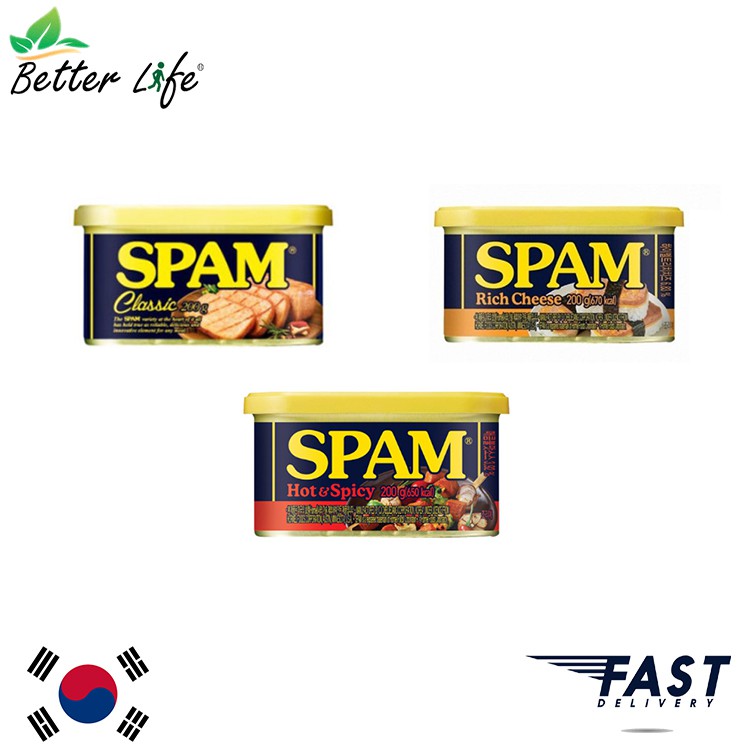 CJ Spam Canned Ham Cans Of 200g Comes In 3 Flavors To Choose From