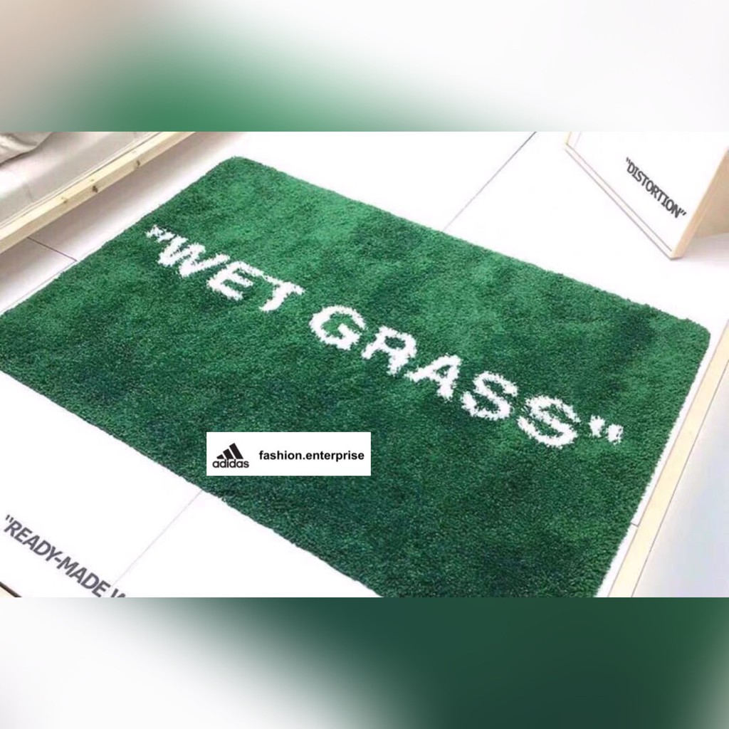 Virgil Abloh x IKEA MARKERAD "WET GRASS" Rug 195x132CM Green Shopee Malaysia