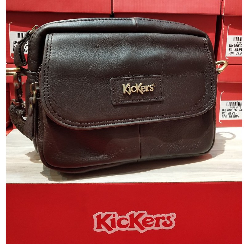Original Kickers Leather Sling Bag Shopee Malaysia