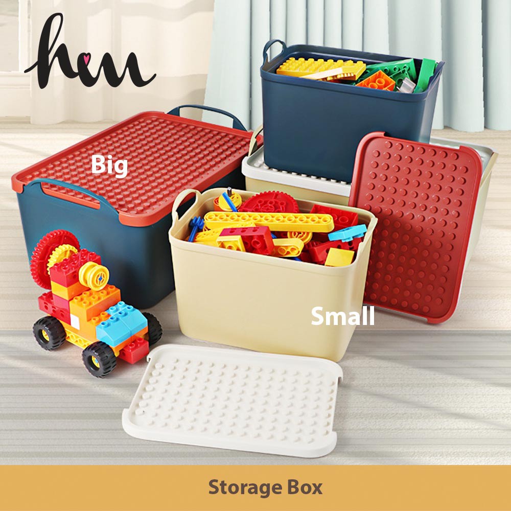 HM Lego Toy Storage Box for Kids to Organize Lego Toy Bricks Easily