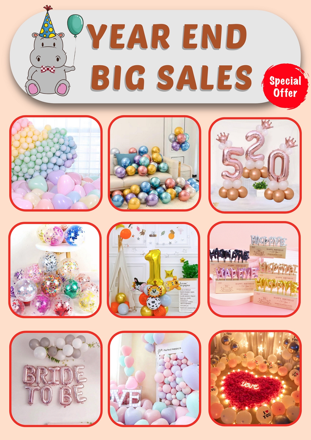 Party Balloon Shop, Online Shop Shopee Malaysia