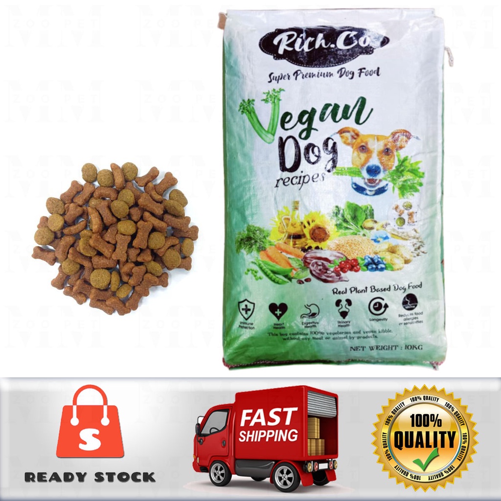 Rich.Co Vegan Dog / Vegetarian Recipe / Dog Food 10kg Shopee Malaysia