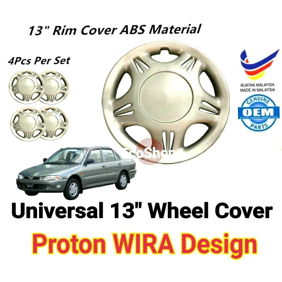 UNIVSERAL (Proton WIRA 13" Inch Car Wheel Cover Design) ABS Universal