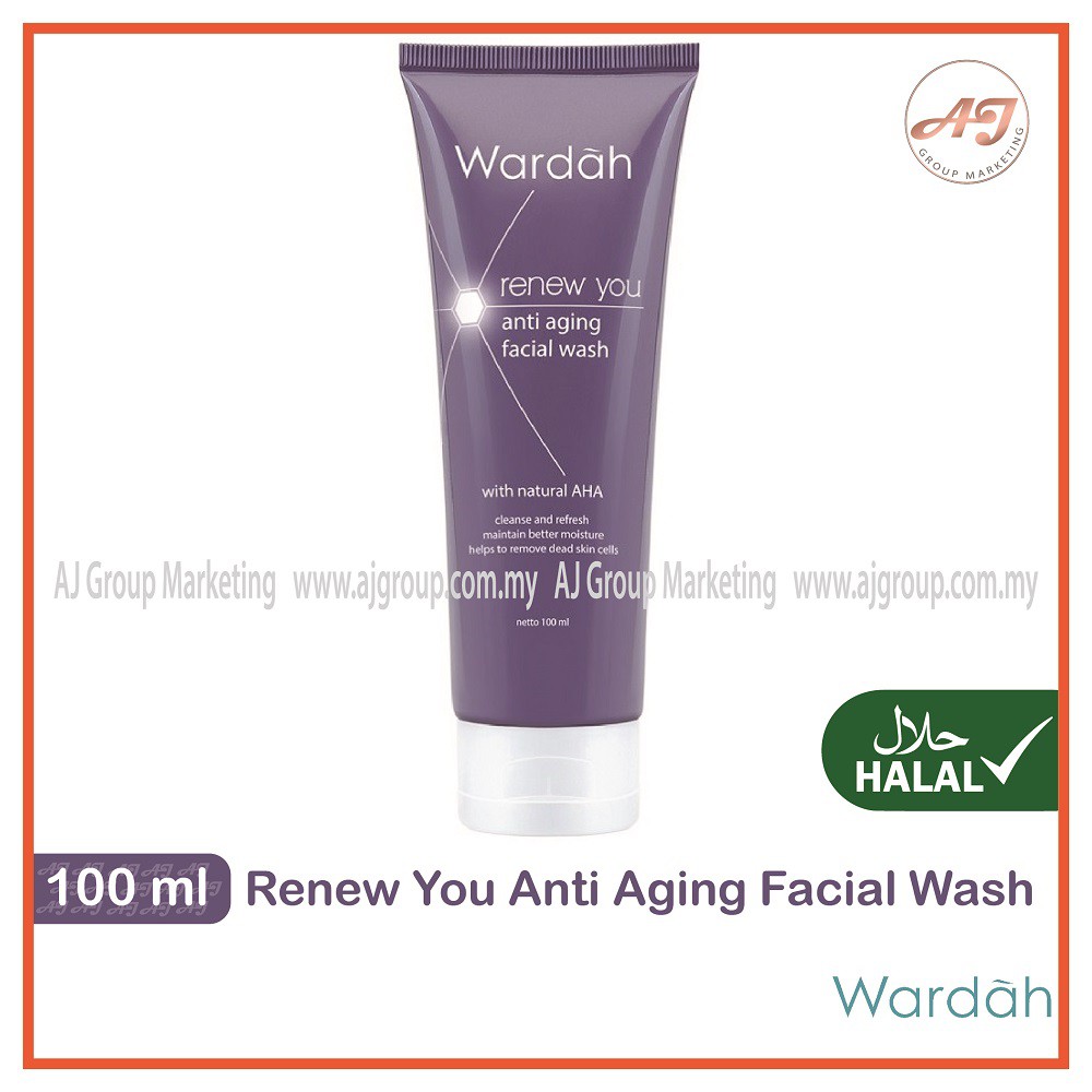Pencuci Muka Wardah Renew You Anti Aging Facial Wash (100ml) Shopee