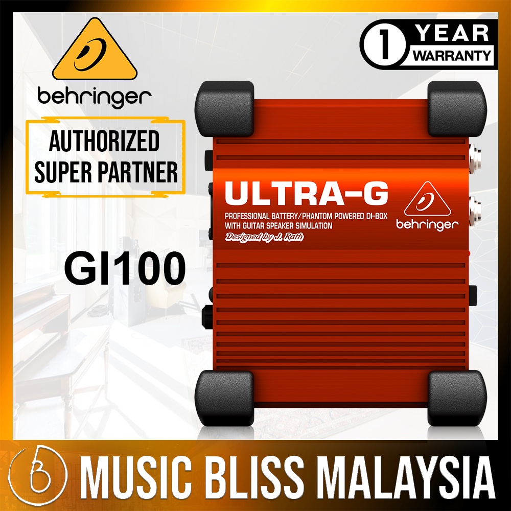 Behringer UltraG GI100 1channel Active Guitar Direct Box (GI100 / GI