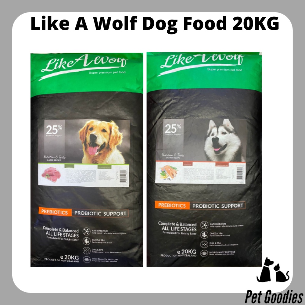 Like A Wolf Dog Food 20KG (Salmon/Lamb/Chicken) Shopee Malaysia