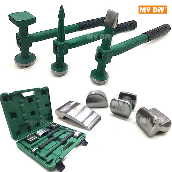 MY DIY Heavy Duty Dent 7pcs Auto Body Fender Repair HammerKit Set