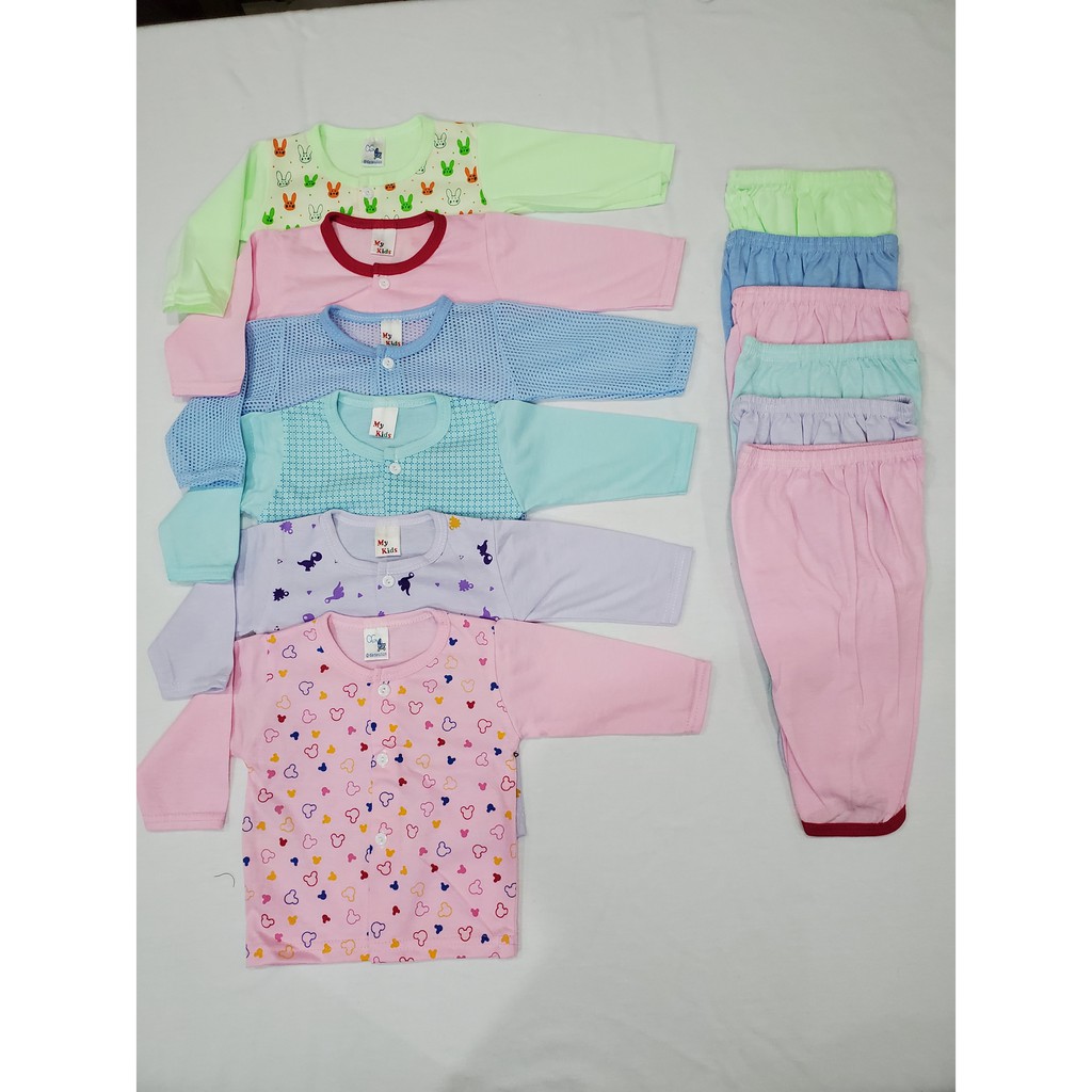 6 Pasang NewBorn Pyjamas Baju Pajamas 03 months (100 made in malaysia